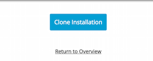 The clone installation button